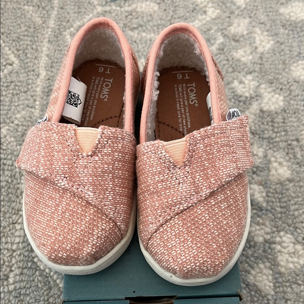 TOMS Kids Pink Slip-On Shoes